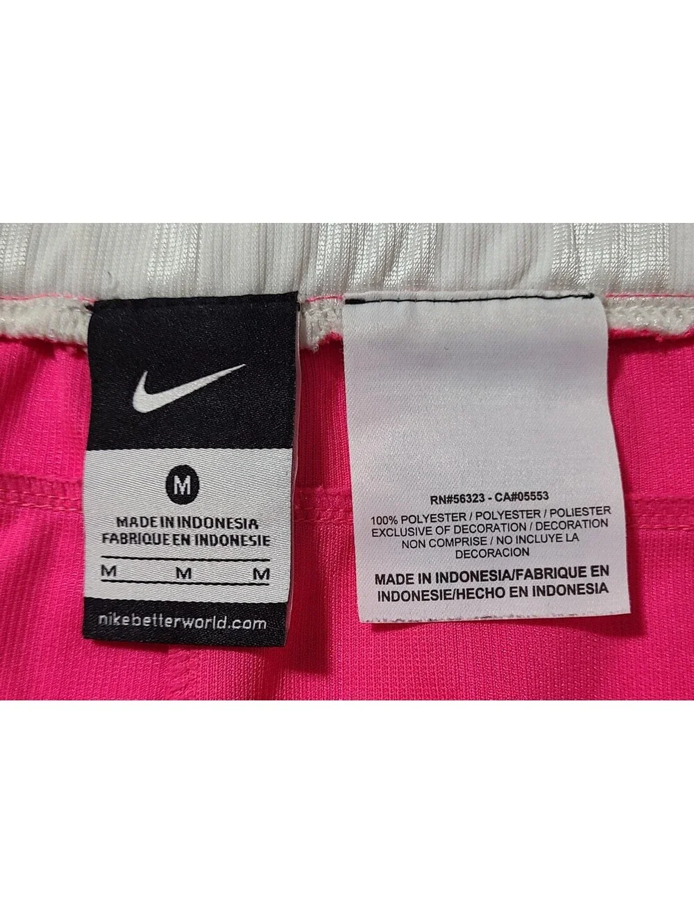 Nike Athletic Shorts Womens Sz Medium Hyper Pink Running Training Drawstring EUC